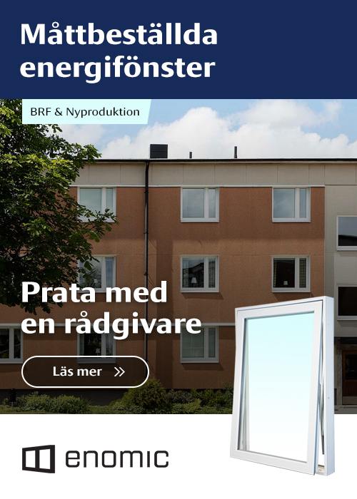 Enomic banner - Måttbeställda energifönster till BRF och företag